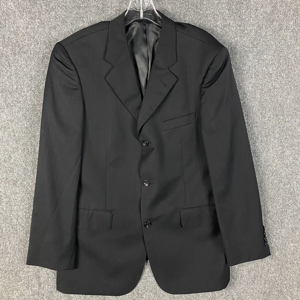 Baroni Blazer Suit Men's Size 40S 100% Wool Gray Adults 3 Buttons‎